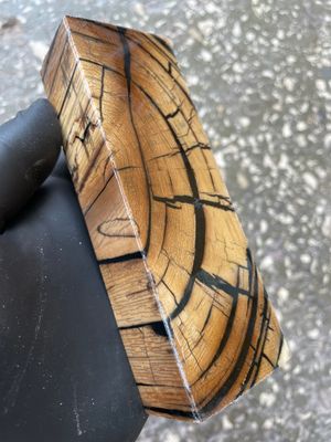 Mammoth Tusk Block Stabilized – Fossil Knife Handle Material for Custom Knives 5.23-1.77-1.10 inch TUB29