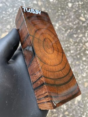 Mammoth Tusk Block Stabilized – Fossil Knife Handle Material for Custom Knives 5.19-1.85-1.18 inch TUB34