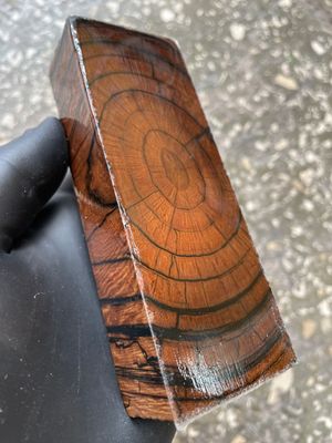 Mammoth Tusk Block Stabilized – Fossil Knife Handle Material for Custom Knives 5.19-1.85-1.18 inch TUB34