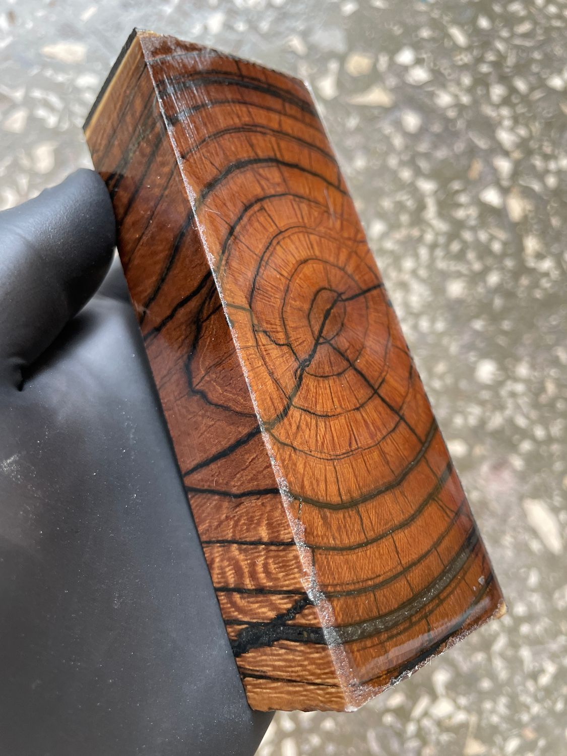 Mammoth Tusk Block Stabilized – Fossil Knife Handle Material for Custom Knives 5.11-1.85-1.10 inch TUB37