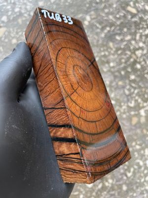 Mammoth Tusk Block Stabilized – Fossil Knife Handle Material for Custom Knives 5.11-1.85-1.18 inch TUB33