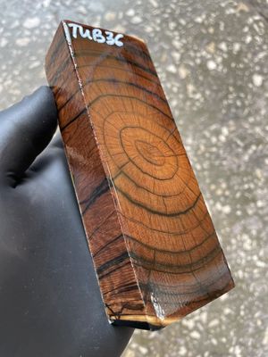 Mammoth Tusk Block Stabilized – Fossil Knife Handle Material for Custom Knives 5.19-1.85-1.14 inch TUB36