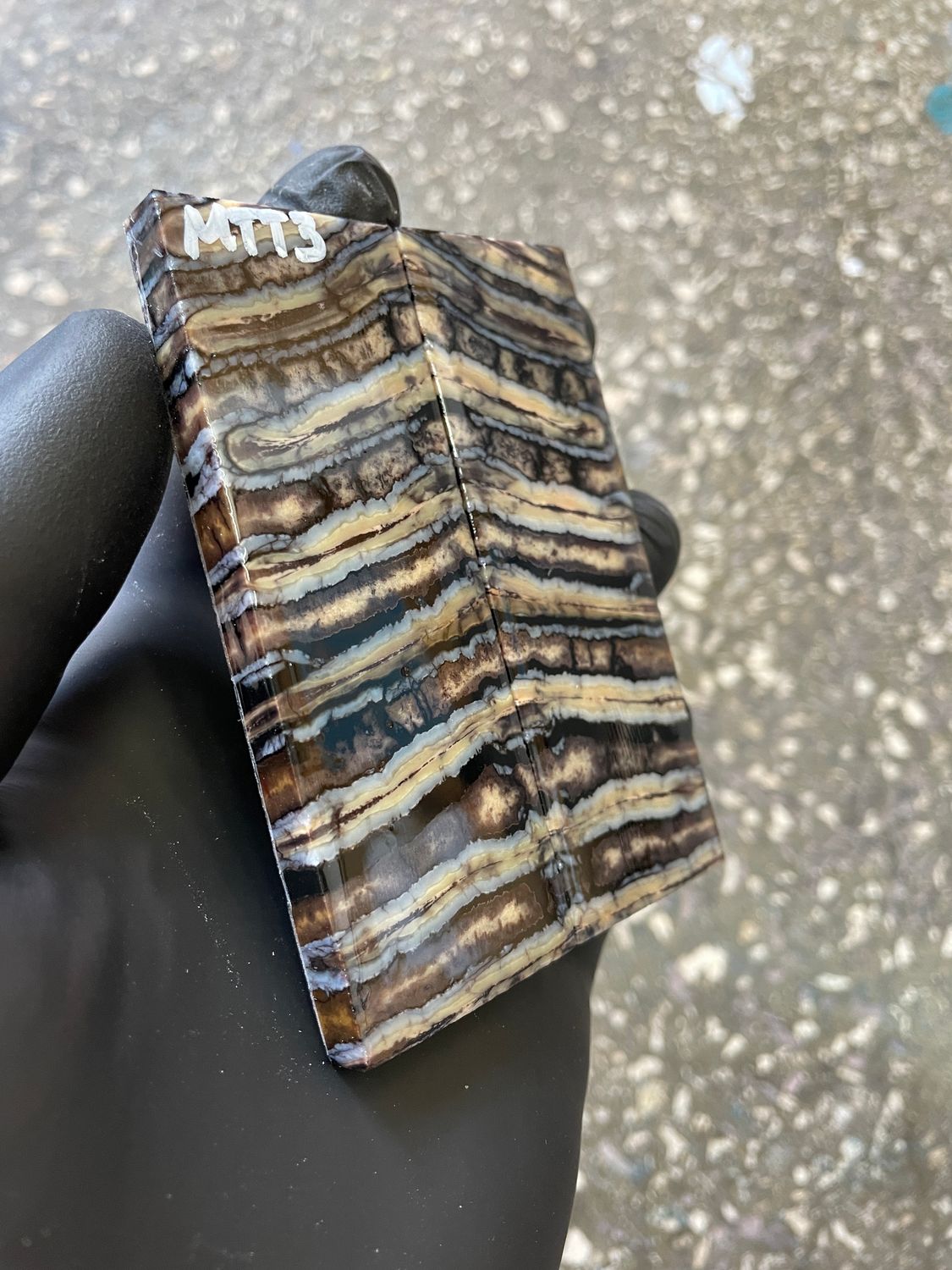 Mammoth Tooth Knife Scale Stabilized Pair for Pocket Knife 3.66-1.33-0.27 inch MTT3