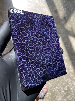 Rare coral knife handle scales stabilized with resin unique one of a kind set
