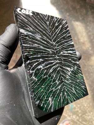 Rare coral knife handle scales stabilized with resin unique one of a kind set