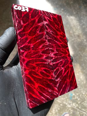 Rare coral knife handle scales stabilized with resin unique one of a kind set
