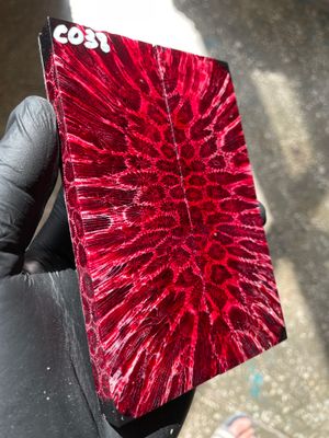 Coral Knife Scales Pair Rare Stabilized Fossil Handle Material for Custom Knives 5.51-1.77-0.43 inch CO38