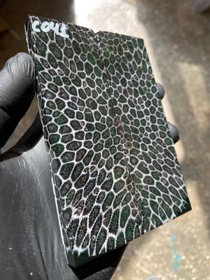 Rare coral knife handle scales stabilized with resin unique one of a kind set