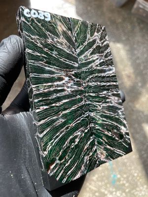 Rare coral knife handle scales stabilized with resin unique one of a kind set