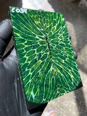 Rare coral knife handle scales stabilized with resin unique one of a kind set