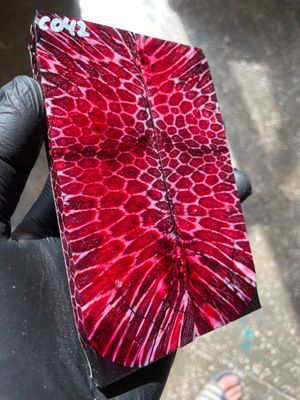 Rare coral knife handle scales stabilized with resin unique one of a kind set