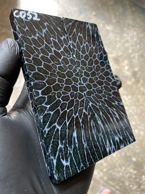 Rare coral knife handle scales stabilized with resin unique one of a kind set