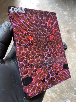 Rare coral knife handle scales stabilized with resin unique one of a kind set