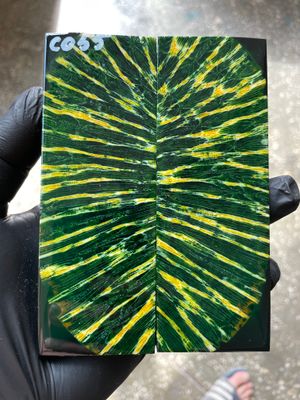 Stabilized coral knife scales pair for custom knife handle fossil material CO55