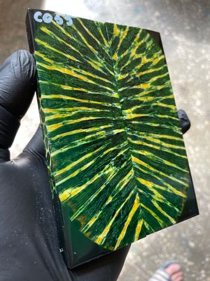 Rare coral knife handle scales stabilized with resin unique one of a kind set
