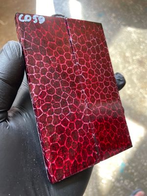 Rare coral knife handle scales stabilized with resin unique one of a kind set