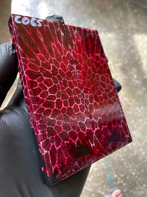 Rare coral knife handle scales stabilized with resin unique one of a kind set