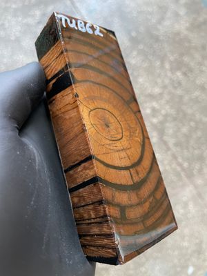 Mammoth Tusk Block Stabilized – Fossil Knife Handle Material for Custom Knives 5.03-1.81-1.1 inch TUB62