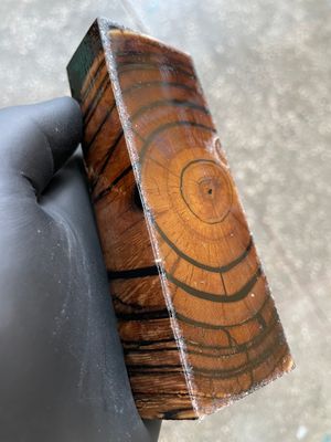 Mammoth Tusk Block Stabilized – Fossil Knife Handle Material for Custom Knives 5.03-1.81-1.1 inch TUB62