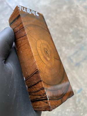 Mammoth Tusk Block Stabilized – Fossil Knife Handle Material for Custom Knives 5.03-1.81-1.18 inch TUB46