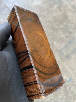 Mammoth Tusk Block Stabilized – Fossil Knife Handle Material for Custom Knives 5.03-1.81-1.18 inch TUB46