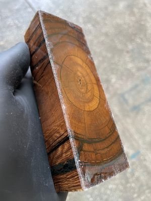 Mammoth Tusk Block Stabilized – Fossil Knife Handle Material for Custom Knives 5.15-1.81-1.18 inch TUB47