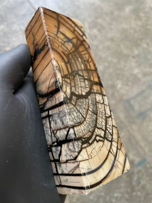 Mammoth Tusk Block Stabilized – Fossil Knife Handle Material for Custom Knives 5.35-1.81-1.18 inch TUB52