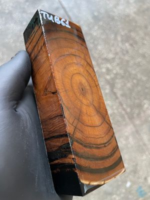 Mammoth Tusk Block Stabilized – Fossil Knife Handle Material for Custom Knives 5.31-1.81-1.22 inch TUB61