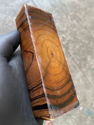Mammoth Tusk Block Stabilized – Fossil Knife Handle Material for Custom Knives 5.31-1.81-1.22 inch TUB61
