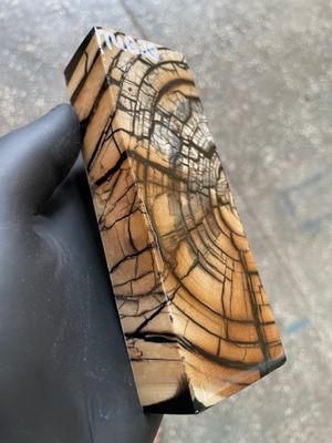 Mammoth Tusk Block Stabilized – Fossil Knife Handle Material for Custom Knives 5.31-1.81-1.14 inch TUB39