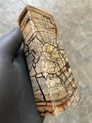 Mammoth Tusk Block Stabilized – Fossil Knife Handle Material for Custom Knives 5.27-1.81-0.74 inch TUB42