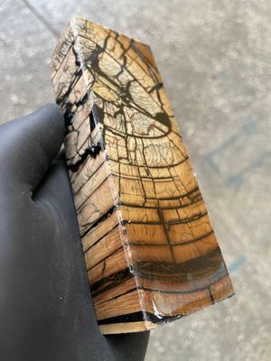 Mammoth Tusk Block Stabilized – Fossil Knife Handle Material for Custom Knives 5.27-1.85-1.22 inch TUB48