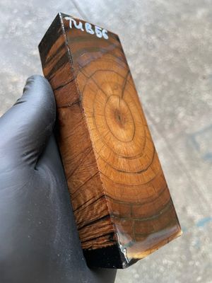 Mammoth Tusk Block Stabilized – Fossil Knife Handle Material for Custom Knives 5.19-1.81-1.18 inch TUB56
