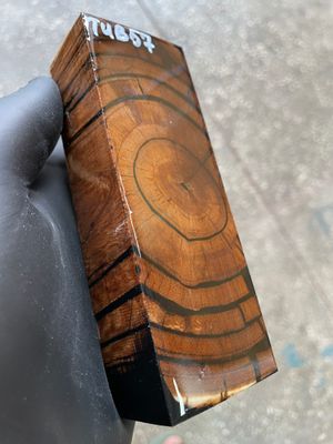 Mammoth Tusk Block Stabilized – Fossil Knife Handle Material for Custom Knives 5.15-1.81-1.22 inch TUB57
