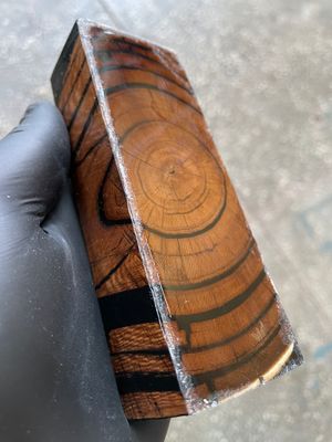 Mammoth Tusk Block Stabilized – Fossil Knife Handle Material for Custom Knives 5.15-1.81-1.22 inch TUB57