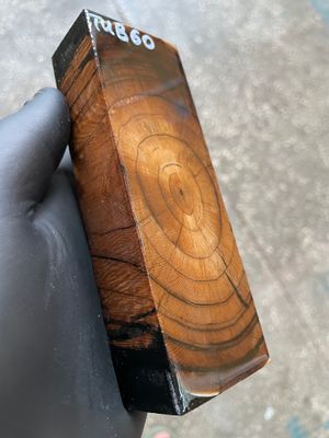 Mammoth Tusk Block Stabilized – Fossil Knife Handle Material for Custom Knives 5.31-1.81-1.1 inch TUB60