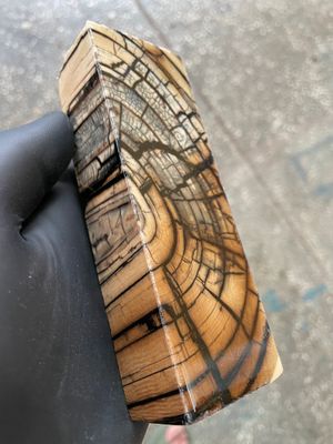 Mammoth Tusk Block Stabilized – Fossil Knife Handle Material for Custom Knives 5.27-1.81-1.18 inch TUB40