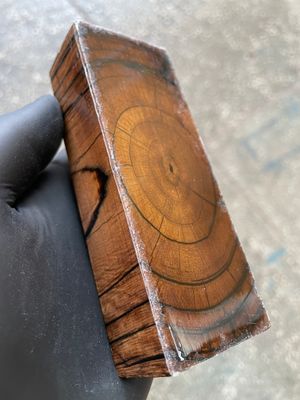 Mammoth Tusk Block Stabilized – Fossil Knife Handle Material for Custom Knives 4.92-1.81-1.18 inch TUB44