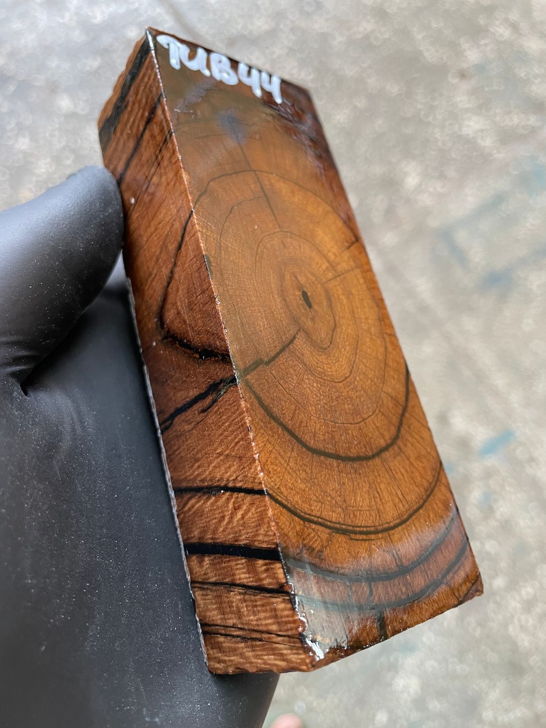 Mammoth Tusk Block Stabilized – Fossil Knife Handle Material for Custom Knives 4.92-1.81-1.18 inch TUB44