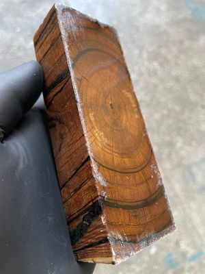 Mammoth Tusk Block Stabilized – Fossil Knife Handle Material for Custom Knives 5.03-1.81-1.18 inch TUB49