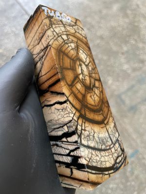 Mammoth Tusk Block Stabilized – Fossil Knife Handle Material for Custom Knives 5.27-1.81-1.18 inch TUB50