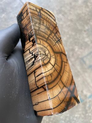 Mammoth Tusk Block Stabilized – Fossil Knife Handle Material for Custom Knives 4.96-1.81-1.14 inch TUB51