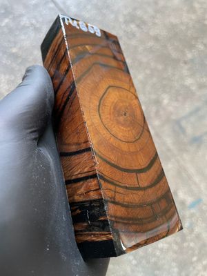 Mammoth Tusk Block Stabilized – Fossil Knife Handle Material for Custom Knives 5.19-1.81-1.18 inch TUB59