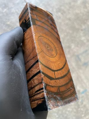 Mammoth Tusk Block Stabilized – Fossil Knife Handle Material for Custom Knives 5.19-1.81-1.18 inch TUB59