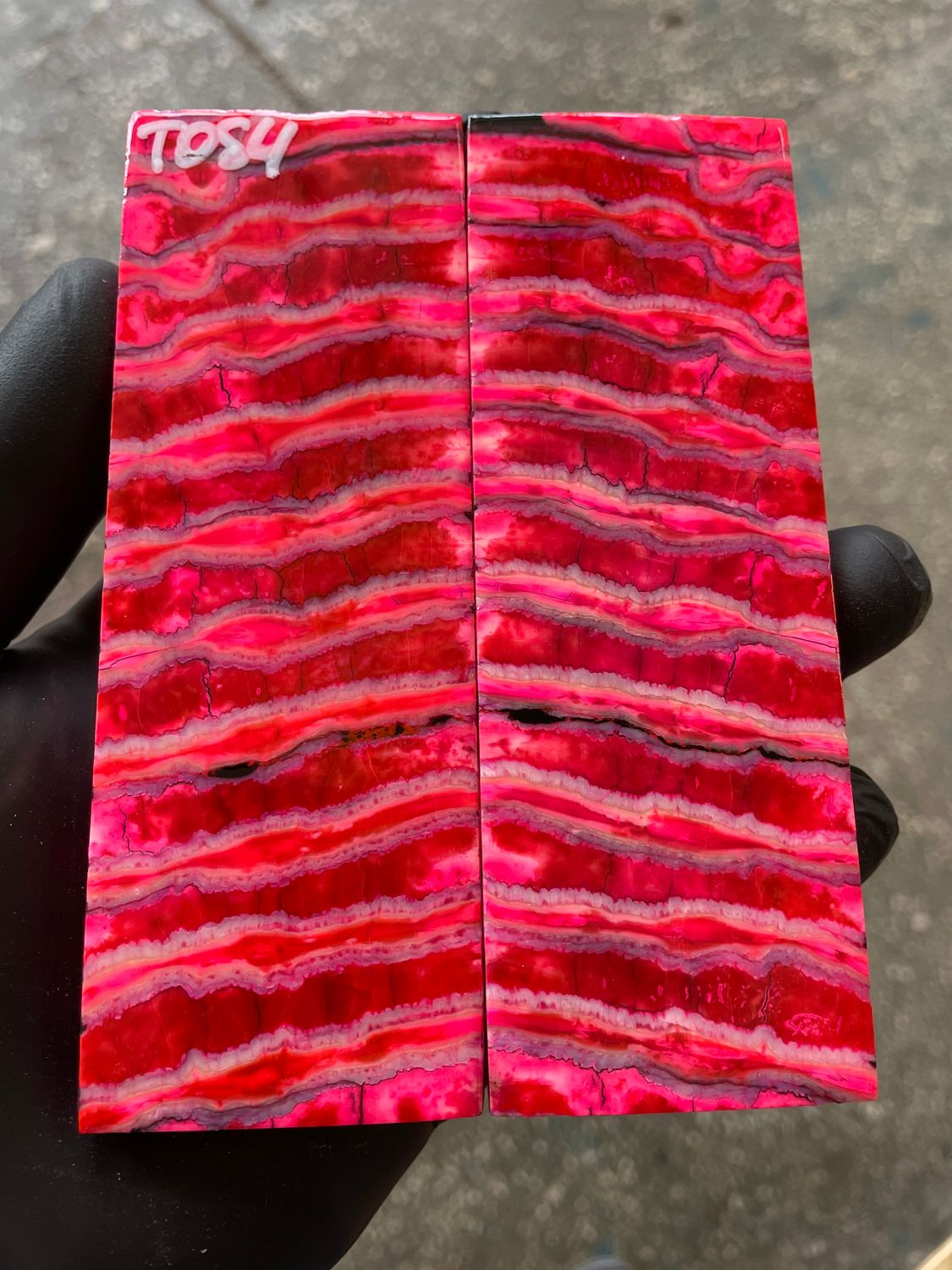 mammoth tooth stabilized knife handle scales pair TOS4