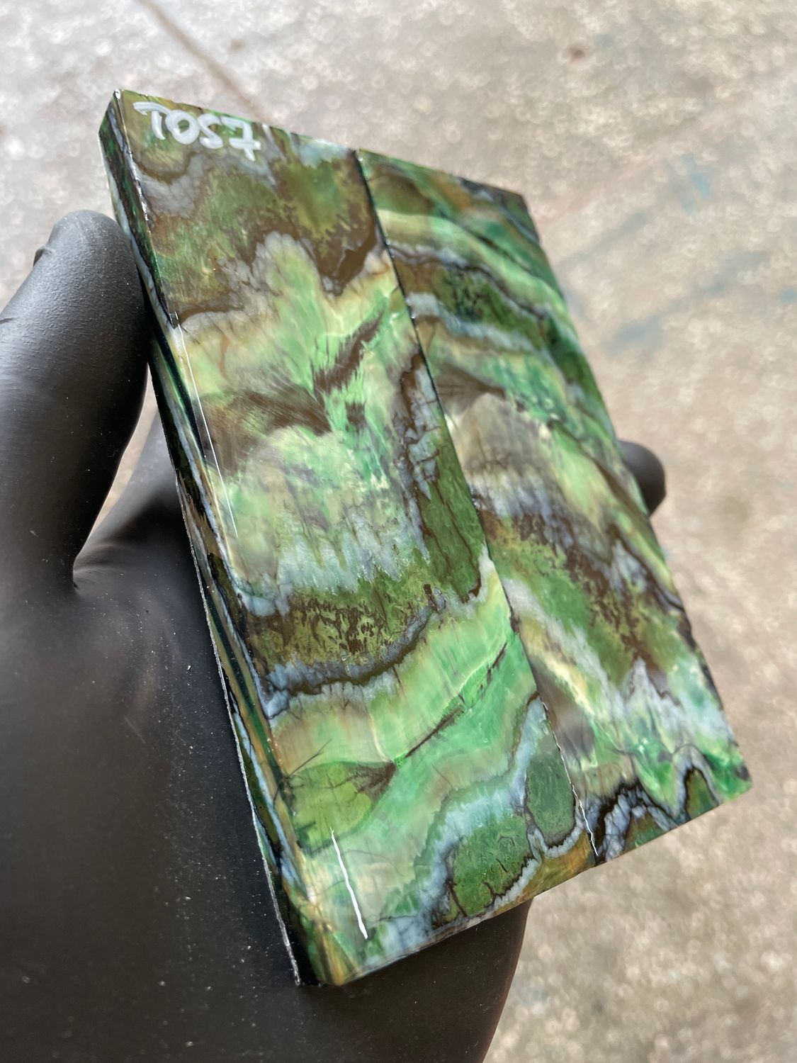 woolly mammoth tooth stabilized scales for knifemaking handle
