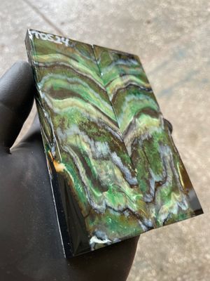 woolly mammoth tooth stabilized scales for knifemaking handle