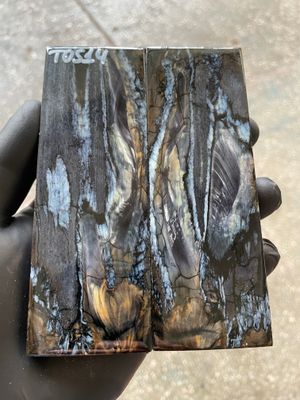 mammoth tooth stabilized knife handle scales pair TOS14