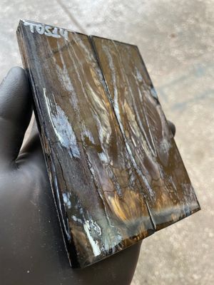 woolly mammoth tooth stabilized scales for knifemaking handle
