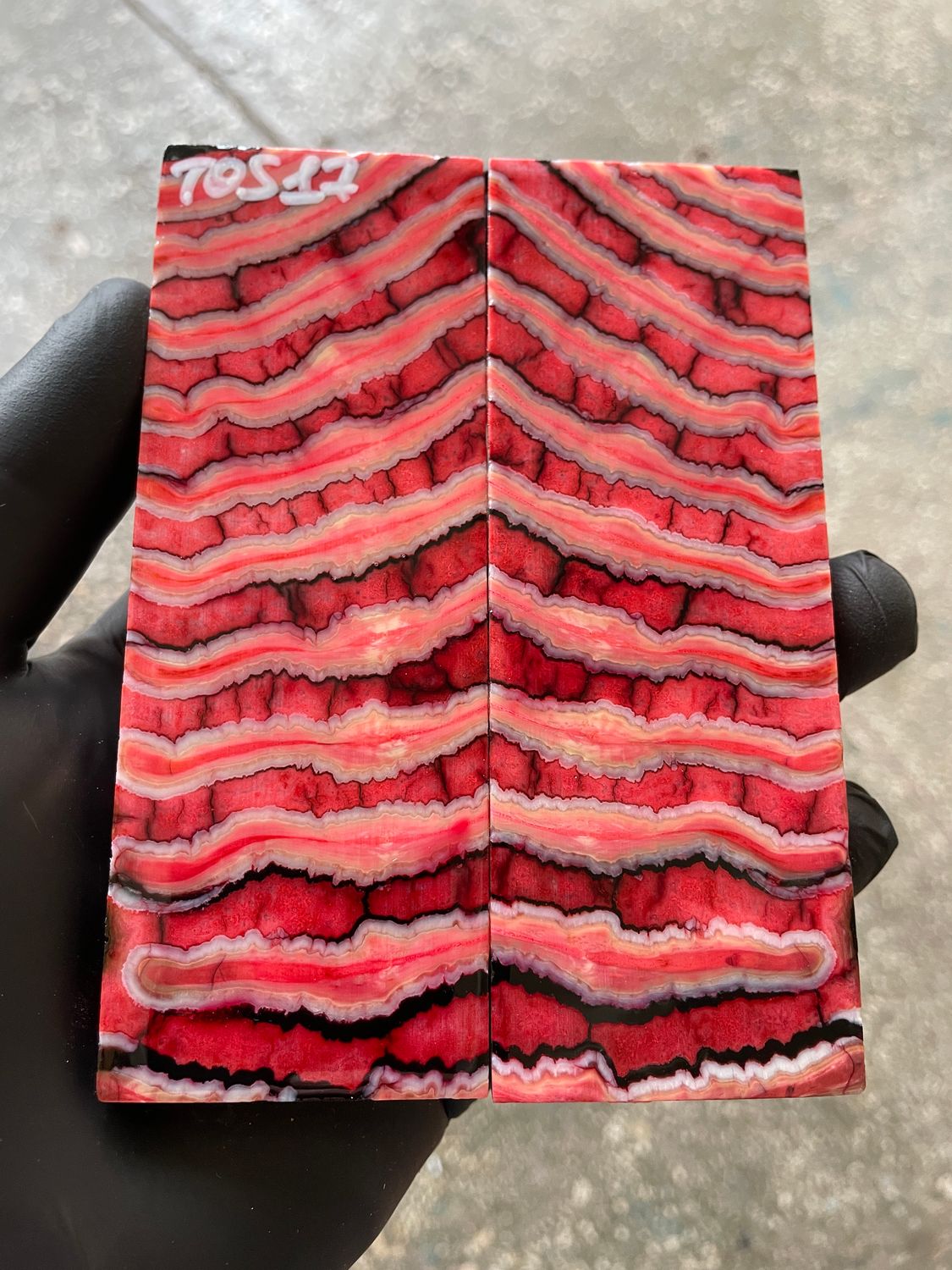 mammoth tooth stabilized knife handle scales pair TOS17